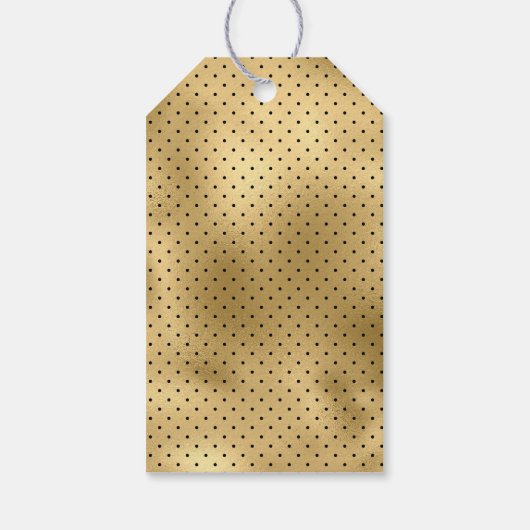Zwart en goud folie cadeaulabel (Achterkant)