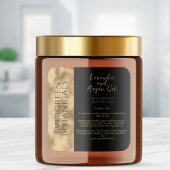 Zwart en Goud Folie Cosmetica Potje Flesje Label