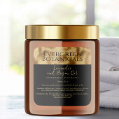 Zwart en Goud Folie Cosmetica Potje Flesje Label