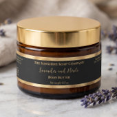 Zwart en goud folie luxe cosmetica potlabel