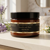 Zwart en goud folie luxe cosmetica potlabel
