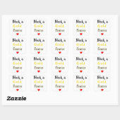 Zwart en Goud Forever Stickers (Vel)
