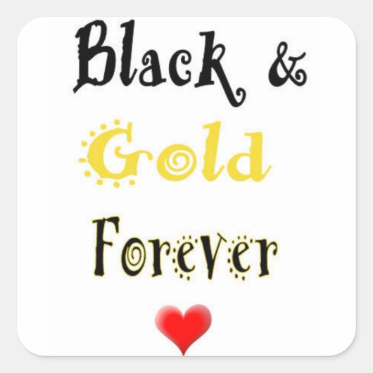 Zwart en Goud Forever Stickers (Voorkant)