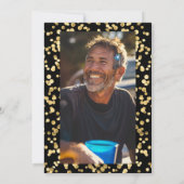 Zwart en Goud Foto Vijftig 50ste Verjaardagsfeestj Kaart