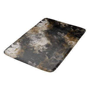 Zwart en Goud Fractal abstract Badmat