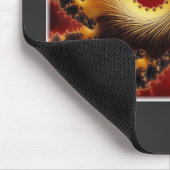 Zwart en goud fractal gemaakt van garen muismat (Hoek)