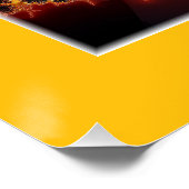 Zwart en goud fractal gemaakt van garen perfect poster (Hoek)