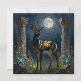 Zwart en Goud Gazelle | Blanco Kaart