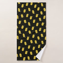 Zwart En Goud Geel Handdoek