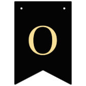 Zwart en goud Gefeliciteerd Vlaggetjes (Tweede vlag)