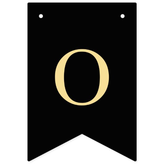 Zwart en goud Gefeliciteerd Vlaggetjes (Tweede vlag)