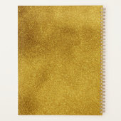 Zwart en goud gelukkig nieuwjaar planner (Achterkant)