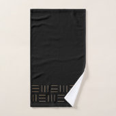 Zwart en goud geometrisch bad handdoek (Handdoek)