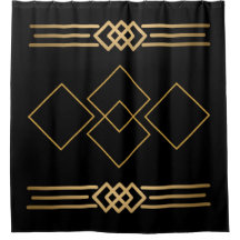 Zwart en goud geometrisch