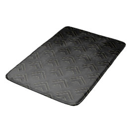 Zwart en Goud Geometrisch patroon Badmat