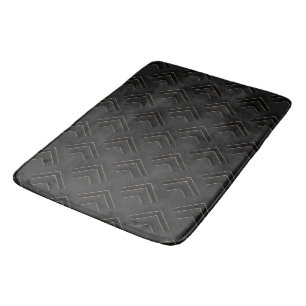Zwart en Goud Geometrisch patroon Badmat