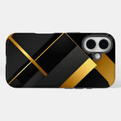 Zwart en goud geometrische kunst Case-Mate iPhone case (Achterkant (horizontaal))