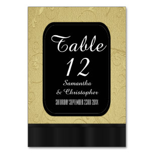 Zwart en goud gepersonaliseerd kaart