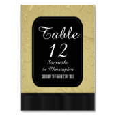 Zwart en goud gepersonaliseerd kaart (Achterkant)