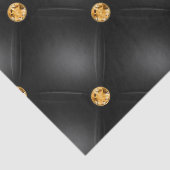 Zwart en Goud Geplooid Tissuepapier (Detail)