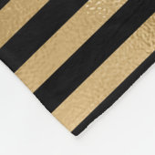 Zwart en goud gestreepte fleece deken (Hoek)