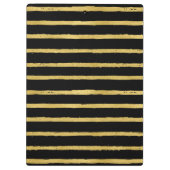 Zwart en Goud Gestreepte Leraar's Klembord (Achterkant)