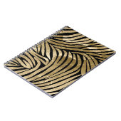 Zwart en Goud Glam Zebra Print Notitieboek (Linkerzijde)