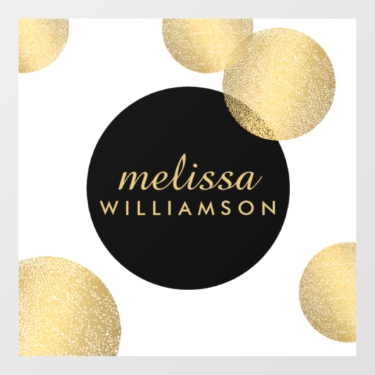Zwart en goud glamor en schoonheid raamsticker (Vel)