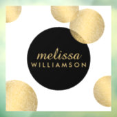 Zwart en goud glamor en schoonheid raamsticker (Vel 3)