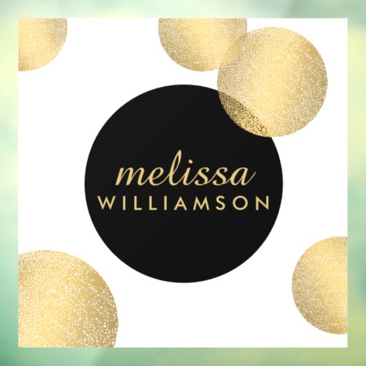 Zwart en goud glamor en schoonheid raamsticker (Vel 3)