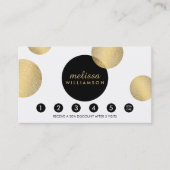 Zwart en Goud Glamour en Beauty Loyalty Kaart (Voorkant)