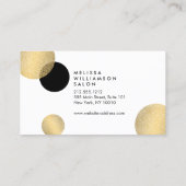 Zwart en Goud Glamour en Beauty Loyalty Kaart (Achterkant)