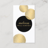 Zwart en Goud Glamour en Beauty Visitekaartje (Voorkant)