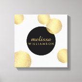 Zwart en Goud Glamour en Schoonheid Gepersonalisee Canvas Afdruk (Voorkant)