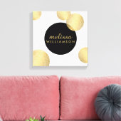 Zwart en Goud Glamour en Schoonheid Gepersonalisee Canvas Afdruk (Insitu (Woonkamer))