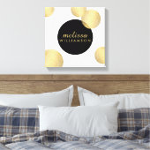 Zwart en Goud Glamour en Schoonheid Gepersonalisee Canvas Afdruk (Insitu (Slaapkamer))