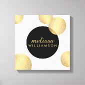 Zwart en Goud Glamour en Schoonheid Gepersonalisee Canvas Afdruk (Voorkant)