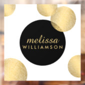 Zwart en goud glans en schoonheid raamsticker (Vel 2)