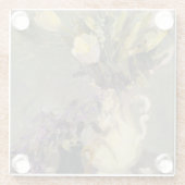 Zwart en goud glazen onderzetter (Achterkant)