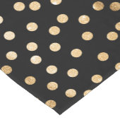 Zwart en Goud Glitter City Stippen Tafelloper (Hoek)