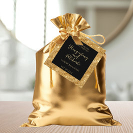 Zwart en Goud Glitter Cosmetics Product Label