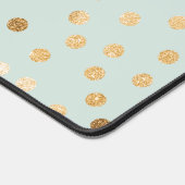 Zwart en Goud Glitter Dot Patterned Bureaumat (Hoek)