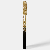 Zwart en goud glitter glamour Case-Mate iPhone case (Achterkant / Rechts)