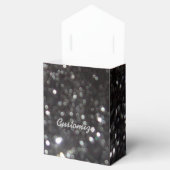 Zwart en Goud Glitter Patroon Favor Box Bedankdoosjes (Geopend)