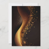 Zwart en Goud Glitter Swirl 30ste Verjaardag Kaart (Achterkant)