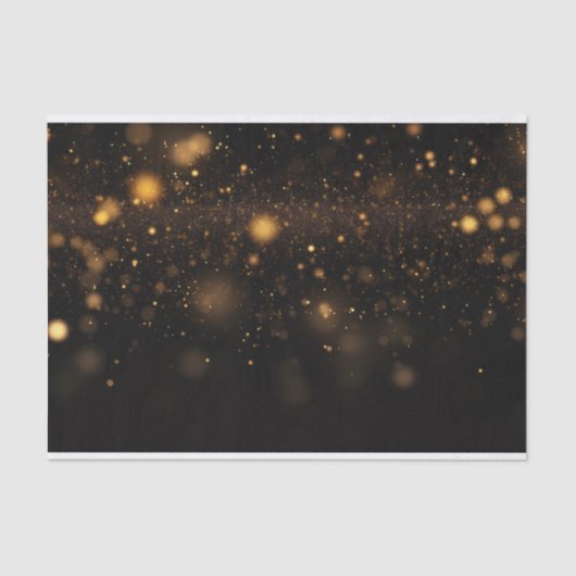 Zwart en goud Glitter Tissuepapier (Voorkant)
