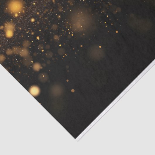 Zwart en goud Glitter Tissuepapier (Detail)