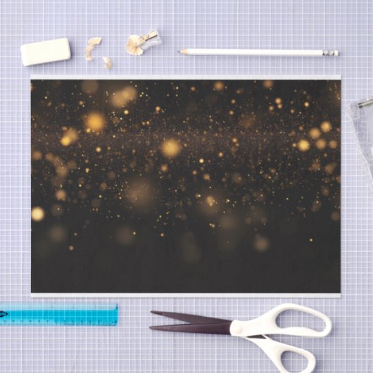 Zwart en goud Glitter Tissuepapier (Craft)