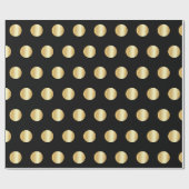 Zwart en goud Golden Elegant Modern Sjabloon Cadeaupapier (Vlak)