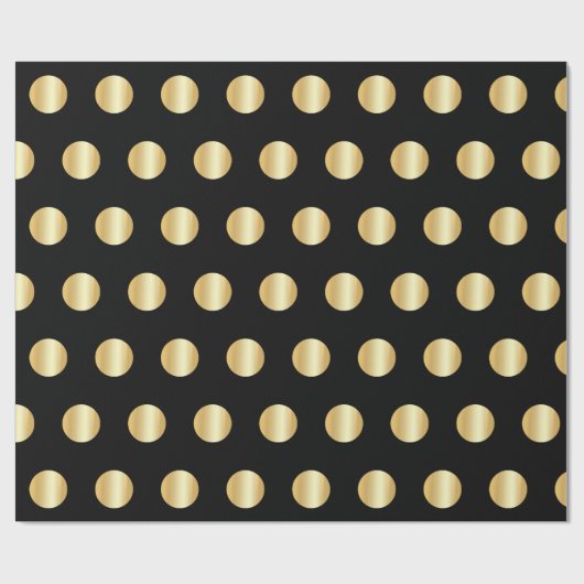 Zwart en goud Golden Elegant Modern Sjabloon Cadeaupapier (Vlak)